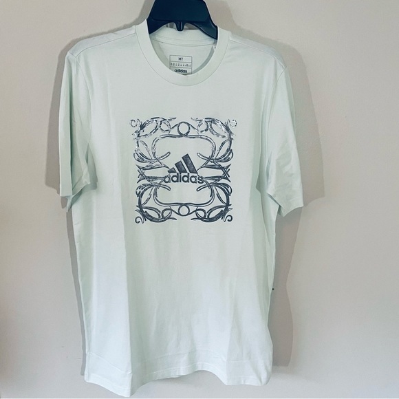 NWT Adidas Men's Crew Neck Short Sleeve T-Shirt, 100% Cotton, Size Medium Tall - Picture 6 of 11